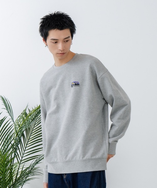 ragged mountain(ラギットマウンテン)の「【RAGGED MOUNTAIN/ラギットマウンテン】ワンポイントロゴスウェットトレーナー(スウェット・メンズ・カーキ/グレイッシュブルー/グレー/ブラック・MEDIUM/LARGE/X-LARGE)」の7枚目の写真