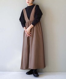 e-zakkamania stores | ピーチスキン Vネックフレアワンピース(ワンピース)