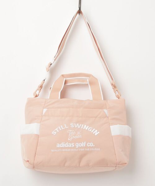 ベージュ　ラウンドバック　コンパクト　ハンドバック　ゴルフ 保冷ポケット付き グラフィック ラウンドバッグ【adidas Golf