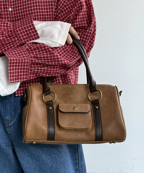 CPCM（シーピーシーエム）の「ヴィンテージボストンバッグ（ボストンバッグ・レディース・ブラウン/ベージュ/ブラック・FREE）」の18枚目の写真