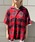 HOUSTON�i�q���[�X�g���j�́uHOUSTON / OMBRE CHECK S/S SHIRT / 41187�i�V���c/�u���E�X�j�v�b���b�h