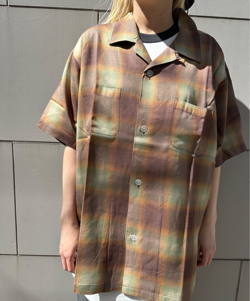 HOUSTON / OMBRE CHECK S/S SHIRT / 41187（シャツ/ブラウス