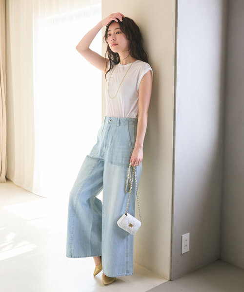 バギーワイドデニム（デニムパンツ）｜La boutique BonBon（ラブ