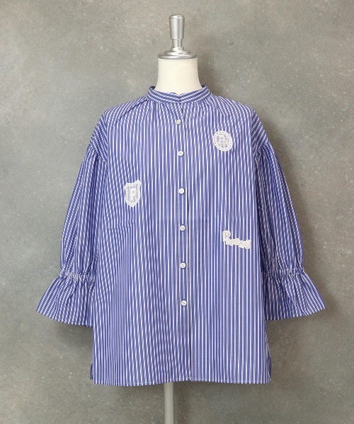 セール】刺繍ストライプブラウス（シャツ/ブラウス）｜STUDIO PICONE 