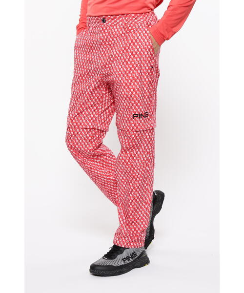 セール】【PING APPAREL】総柄プリント全方向ストレッチテラ