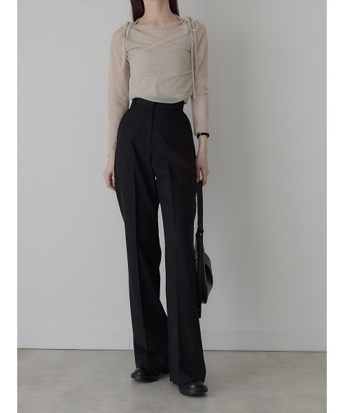 amel（エイメル）の「【RE ARRIVAL】チュールレイヤードリボントップス/ピンクベージュ（Tシャツ/カットソー・レディース・ピンクベージュ・FREE）」の9枚目の写真