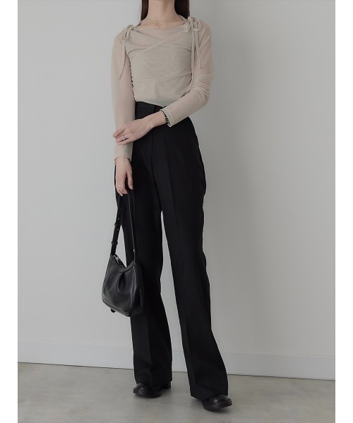 amel（エイメル）の「【RE ARRIVAL】チュールレイヤードリボントップス/ピンクベージュ（Tシャツ/カットソー・レディース・ピンクベージュ・FREE）」の10枚目の写真