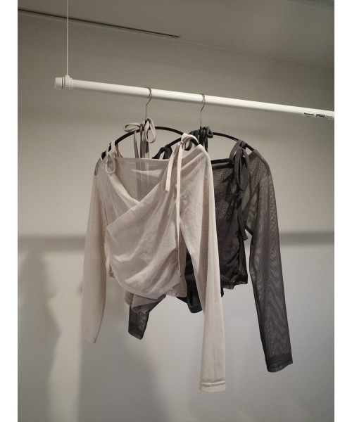 amel（エイメル）の「【RE ARRIVAL】チュールレイヤードリボントップス/ピンクベージュ（Tシャツ/カットソー・レディース・ピンクベージュ・FREE）」の14枚目の写真