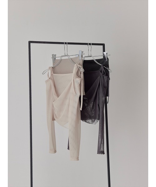 amel（エイメル）の「【RE ARRIVAL】チュールレイヤードリボントップス/ピンクベージュ（Tシャツ/カットソー・レディース・ピンクベージュ・FREE）」の15枚目の写真