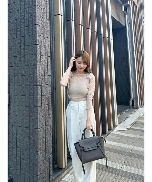 amel（エイメル）の「【RE ARRIVAL】チュールレイヤードリボントップス/ピンクベージュ（Tシャツ/カットソー・レディース・ピンクベージュ・FREE）」の19枚目の写真