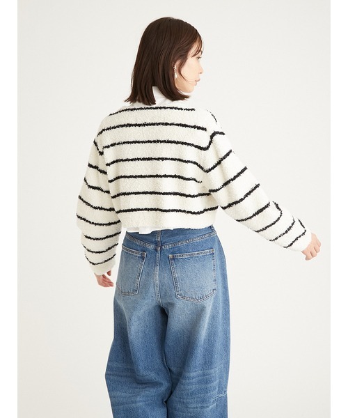 emmi（エミ）の「リボンヤーンニットジャケット（ノーカラージャケット・レディース・ホワイト/イエロー/その他・FREE）」の10枚目の写真