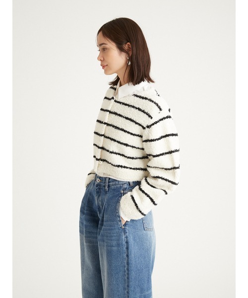 emmi（エミ）の「リボンヤーンニットジャケット（ノーカラージャケット・レディース・ホワイト/イエロー/その他・FREE）」の11枚目の写真