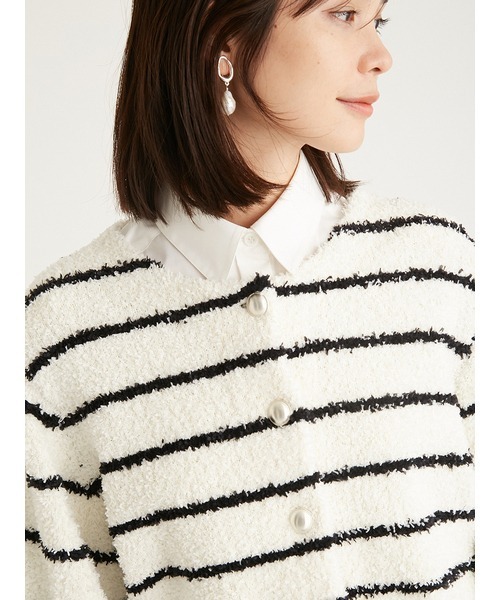 emmi（エミ）の「リボンヤーンニットジャケット（ノーカラージャケット・レディース・ホワイト/イエロー/その他・FREE）」の12枚目の写真