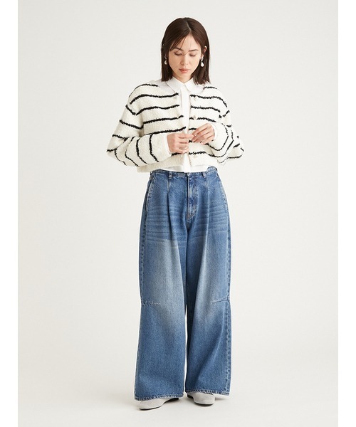 emmi（エミ）の「リボンヤーンニットジャケット（ノーカラージャケット・レディース・ホワイト/イエロー/その他・FREE）」の14枚目の写真