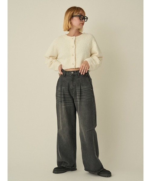 emmi（エミ）の「リボンヤーンニットジャケット（ノーカラージャケット・レディース・ホワイト/イエロー/その他・FREE）」の18枚目の写真