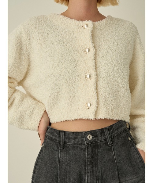 emmi（エミ）の「リボンヤーンニットジャケット（ノーカラージャケット・レディース・ホワイト/イエロー/その他・FREE）」の19枚目の写真