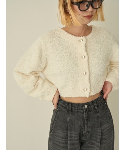 emmi（エミ）の「リボンヤーンニットジャケット（ノーカラージャケット・レディース・ホワイト/イエロー/その他・FREE）」の20枚目の写真