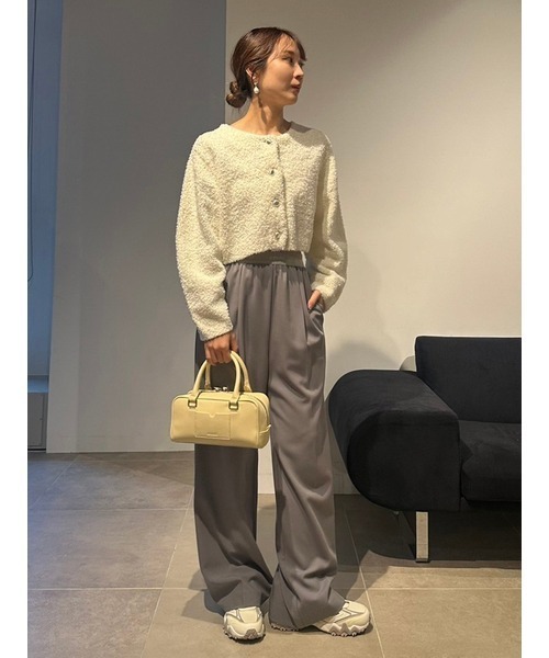 emmi（エミ）の「リボンヤーンニットジャケット（ノーカラージャケット・レディース・ホワイト/イエロー/その他・FREE）」の22枚目の写真