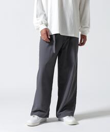 BEAVER | B omnivore/ビーオムニボー STRETCH POLYESTER BELT LOOSE PANTS ストレッチポリエステルベルトルーズパンツ(その他パンツ)