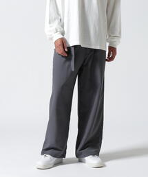 B omnivore/ビーオムニボー STRETCH POLYESTER BELT LOOSE PANTS ストレッチポリエステルベルトルーズパンツ