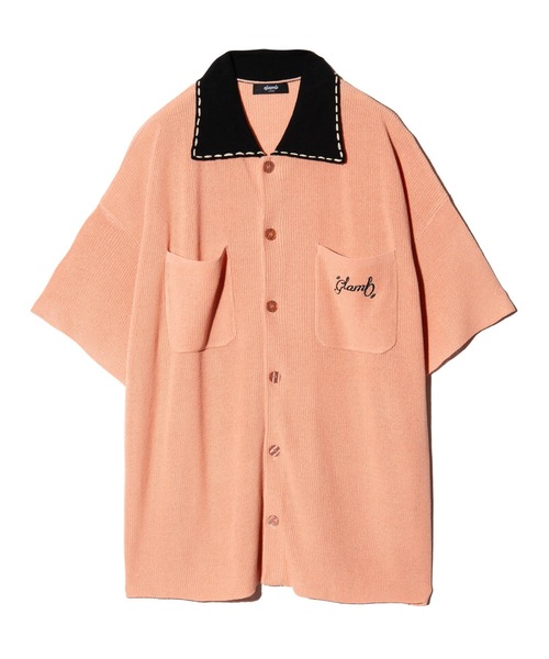 glamb(グラム)の「Stitch Collar Knit Shirt / ステッチカラーニットシャツ(シャツ/ブラウス・メンズ・ミント/ピンク・M/L)」の14枚目の写真