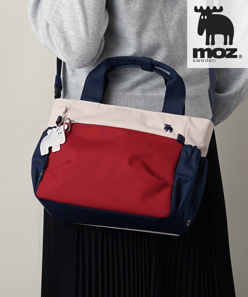moz(モズ)の「moz(モズ) 撥水 B5サイズ収納可 2WAYショルダーバッグ ハンドバッグ ZZRK-04(ショルダーバッグ・レディース・トリコロール/ブラック/アイボリー/グレイッシュブルー/キャメル/ブラウン系その他・ONE SIZE)」の6枚目の写真