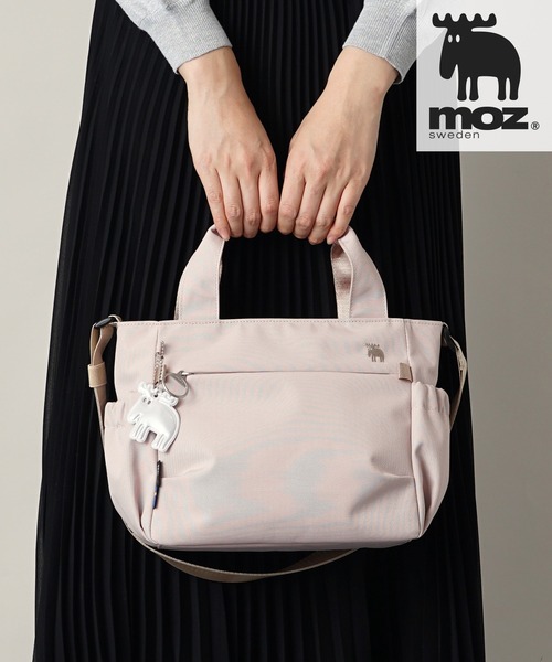 moz(モズ)の「moz(モズ) 撥水 B5サイズ収納可 2WAYショルダーバッグ ハンドバッグ ZZRK-04(ショルダーバッグ・レディース・トリコロール/ブラック/アイボリー/グレイッシュブルー/キャメル/ブラウン系その他・ONE SIZE)」の2枚目の写真
