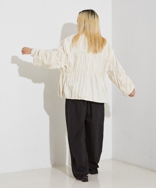 NOMINE(ノミネ)の「【セットアップ着用可】3タック ワイドパンツ(その他パンツ・レディース・ホワイト/ブラウン系その他/ブラック・フリー/S/M)」の5枚目の写真