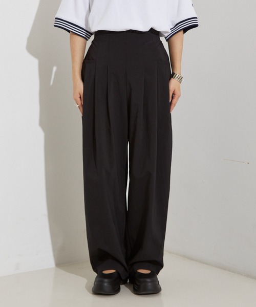 NOMINE(ノミネ)の「【セットアップ着用可】3タック ワイドパンツ(その他パンツ・レディース・ホワイト/ブラウン系その他/ブラック・フリー/S/M)」の16枚目の写真