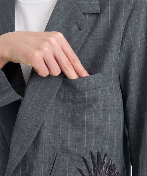 KHOKI 25SS Pinstripe-pattern jacket コッキ KHOKI / コッキ】Pinstripe-pattern jacket（テーラード