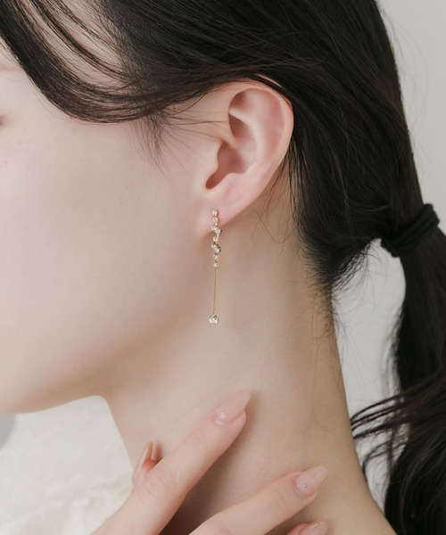 SMELLY(スメリー)の「ビジュードロップピアス(ピアス(両耳用)・レディース・ゴールド・-)」の4枚目の写真