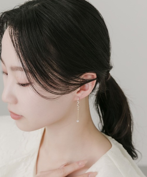 SMELLY(スメリー)の「ビジュードロップピアス(ピアス(両耳用)・レディース・ゴールド・-)」の5枚目の写真