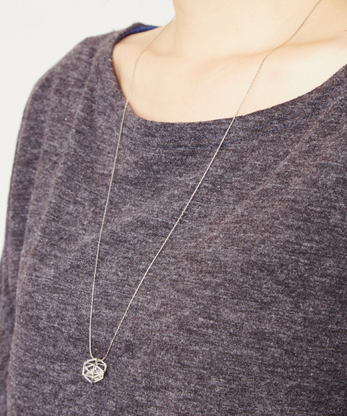 チャイハネ(チャイハネ)の「【チャイハネ】キュービックロングチェーンネックレス(ネックレス・レディース・シルバー/ゴールド・FREE)」の7枚目の写真