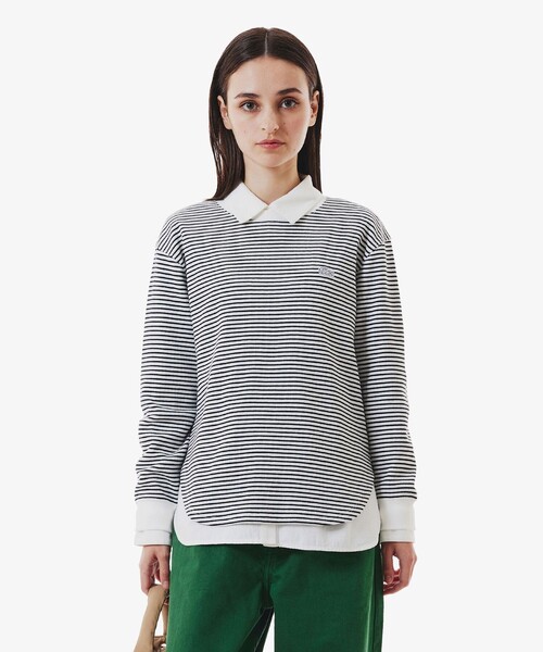 LACOSTE / ラコステ ワッフルボーダーTシャツ ワッフルボーダーTシャツ（Tシャツ/カットソー）｜LACOSTE