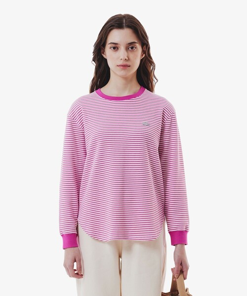 LACOSTE / ラコステ ワッフルボーダーTシャツ ワッフルボーダーTシャツ（Tシャツ/カットソー）｜LACOSTE