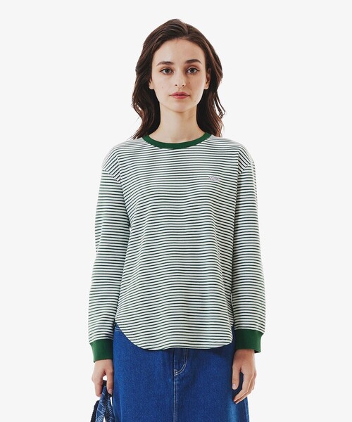 LACOSTE / ラコステ ワッフルボーダーTシャツ ワッフルボーダーTシャツ（Tシャツ/カットソー）｜LACOSTE
