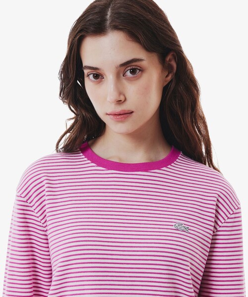 ワッフルボーダーTシャツ（Tシャツ/カットソー）｜LACOSTE