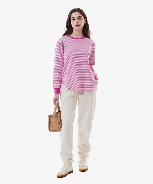 LACOSTE / ラコステ ワッフルボーダーTシャツ ワッフルボーダーTシャツ（Tシャツ/カットソー）｜LACOSTE