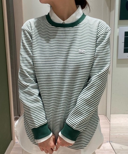 LACOSTE（ラコステ）の「ラウンドヘム 配色リブカラー ワッフル