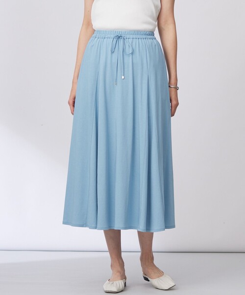 J.PRESS Ladies(J.プレス レディス)の「【洗える】トリコットバイオ フレア スカート(スカート・レディース・ベージュ系/ダルブルー系/ブラウン系・XS)」の3枚目の写真