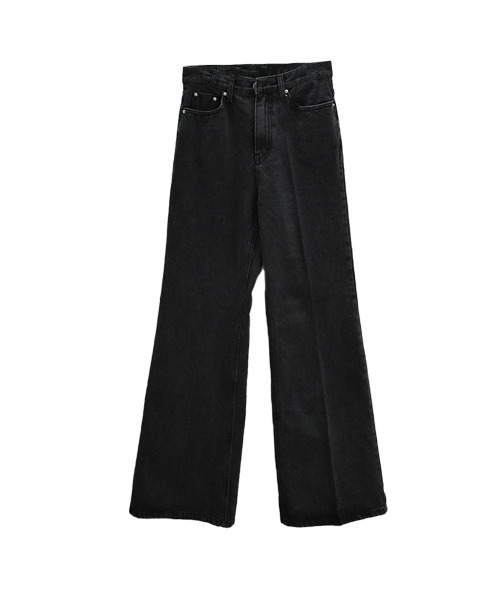 Reurie'(レウリィ)の「ハイライズストレートデニム/high rise straight denim ロング丈 セミフレア ジーンズ きれいめ カジュアル 韓国ファッション Y2K(デニムパンツ・レディース・ブルー/ブラック・FREE)」の8枚目の写真