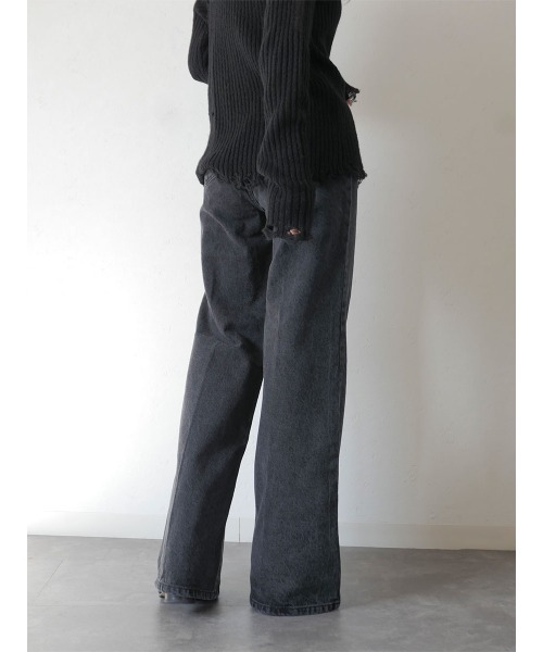 ハイライズストレートデニム／high rise straight denim ロング