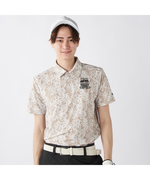 FILA GOLF(フィラゴルフ )の「FILA GOLF/フィラ ゴルフ ゴルフウェア 接触冷感 吸汗速乾 UVカット 遮熱メッシュ 半袖 シャツ Tシャツ(Tシャツ/カットソー・メンズ・サックスブルー/ライトグレー/ベージュ/ネイビー・M/L/LL)」の3枚目の写真