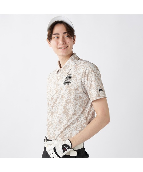 FILA GOLF(フィラゴルフ )の「FILA GOLF/フィラ ゴルフ ゴルフウェア 接触冷感 吸汗速乾 UVカット 遮熱メッシュ 半袖 シャツ Tシャツ(Tシャツ/カットソー・メンズ・サックスブルー/ライトグレー/ベージュ/ネイビー・M/L/LL)」の15枚目の写真