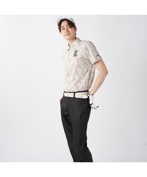 FILA GOLF(フィラゴルフ )の「FILA GOLF/フィラ ゴルフ ゴルフウェア 接触冷感 吸汗速乾 UVカット 遮熱メッシュ 半袖 シャツ Tシャツ(Tシャツ/カットソー・メンズ・サックスブルー/ライトグレー/ベージュ/ネイビー・M/L/LL)」の17枚目の写真