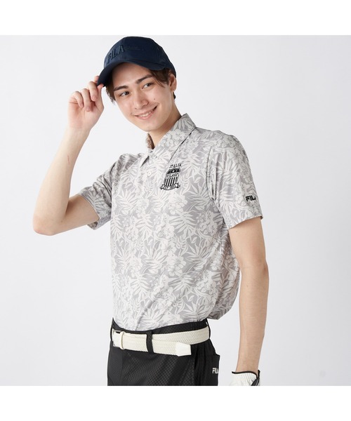 FILA GOLF(フィラゴルフ )の「FILA GOLF/フィラ ゴルフ ゴルフウェア 接触冷感 吸汗速乾 UVカット 遮熱メッシュ 半袖 シャツ Tシャツ(Tシャツ/カットソー・メンズ・サックスブルー/ライトグレー/ベージュ/ネイビー・M/L/LL)」の5枚目の写真