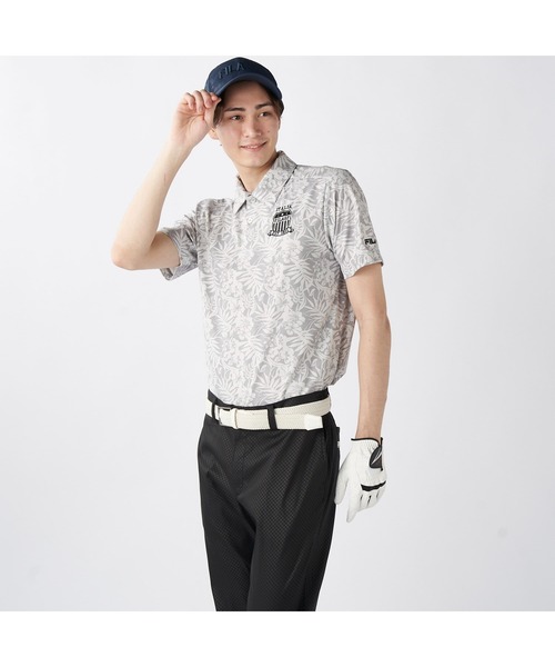 FILA GOLF(フィラゴルフ )の「FILA GOLF/フィラ ゴルフ ゴルフウェア 接触冷感 吸汗速乾 UVカット 遮熱メッシュ 半袖 シャツ Tシャツ(Tシャツ/カットソー・メンズ・サックスブルー/ライトグレー/ベージュ/ネイビー・M/L/LL)」の6枚目の写真