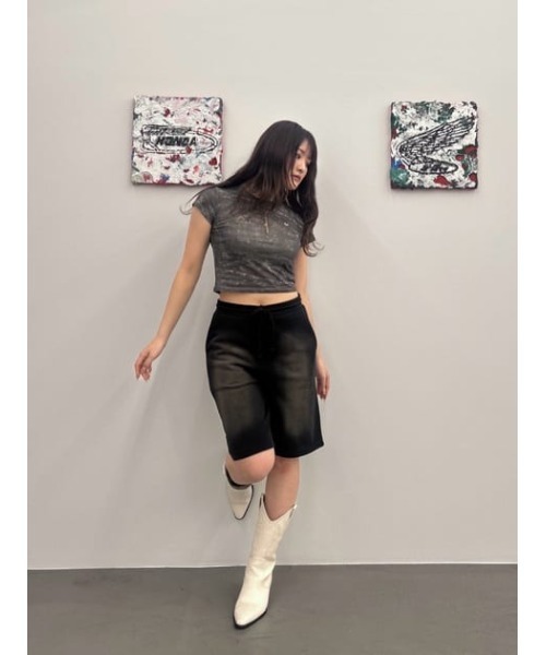 LAGUA GEM PLEATS ハーフパンツ セール】WASH MIDDLE ハーフパンツ（スウェットパンツ）｜LAGUA