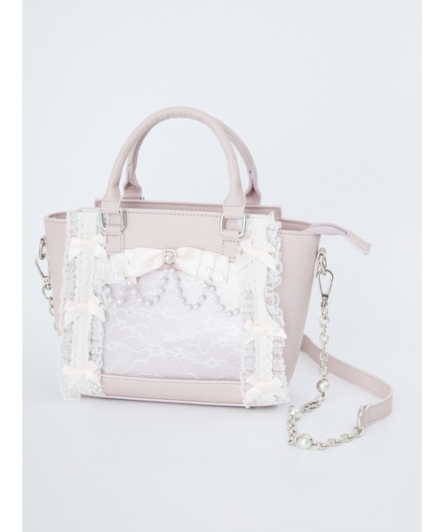 Ank Rouge（アンクルージュ）の「確定ファンサのおまじないはしごレースBAG（トートバッグ・レディース・ブラック/ブルー/レッド/ホワイト/グリーン/ピンク・FREE）」の5枚目の写真