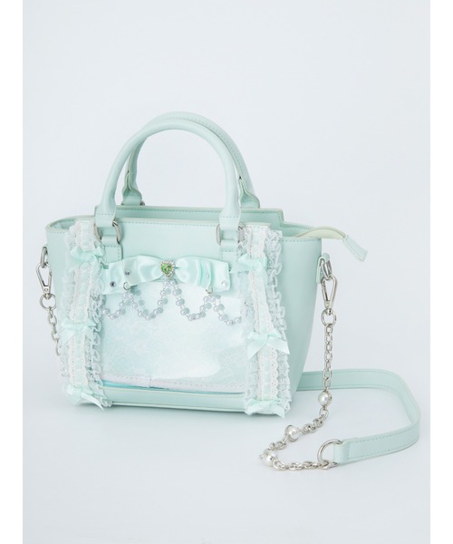 Ank Rouge（アンクルージュ）の「確定ファンサのおまじないはしごレースBAG（トートバッグ・レディース・ブラック/ブルー/レッド/ホワイト/グリーン/ピンク・FREE）」の3枚目の写真